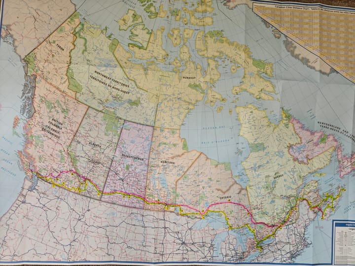 Map of our Route with Stops